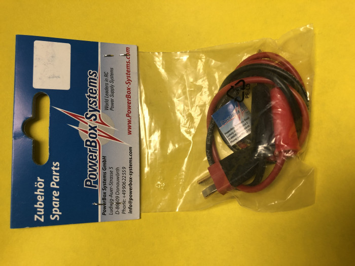 PowerBox Systems Charging Lead Deans, silicone wire 1.5mm, 40cm Long