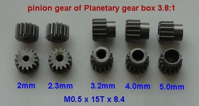 RRC Planetary Gearbox 2mm Press On Pinion