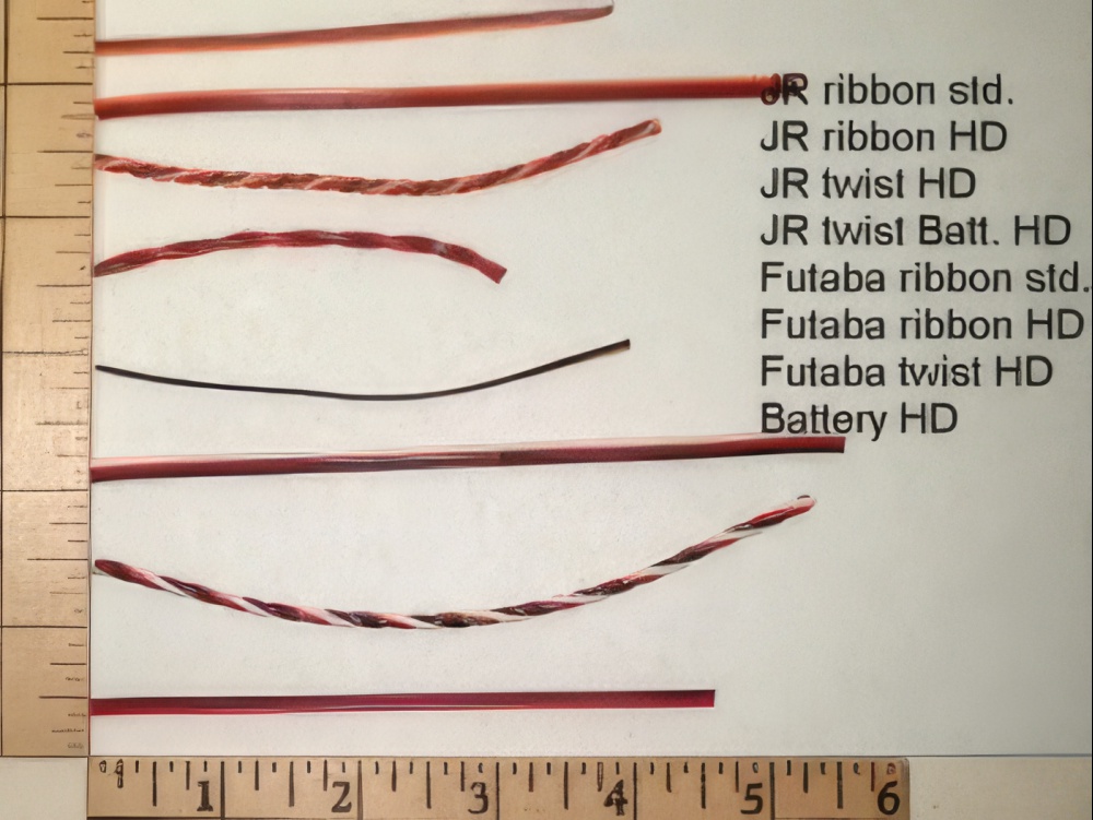 3-Pole JR Colored Servo Ribbon Wire Standard Duty 26GA
