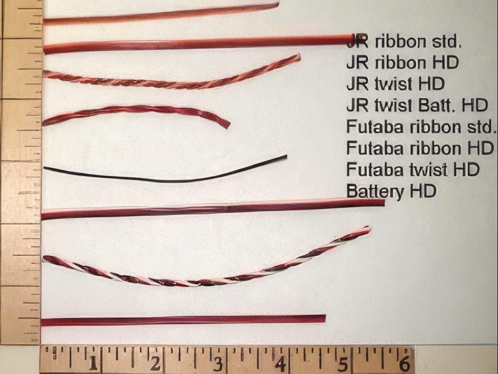 3-Pole JR Colored Twisted Servo Vinyl Wire Heavy Duty 22GA