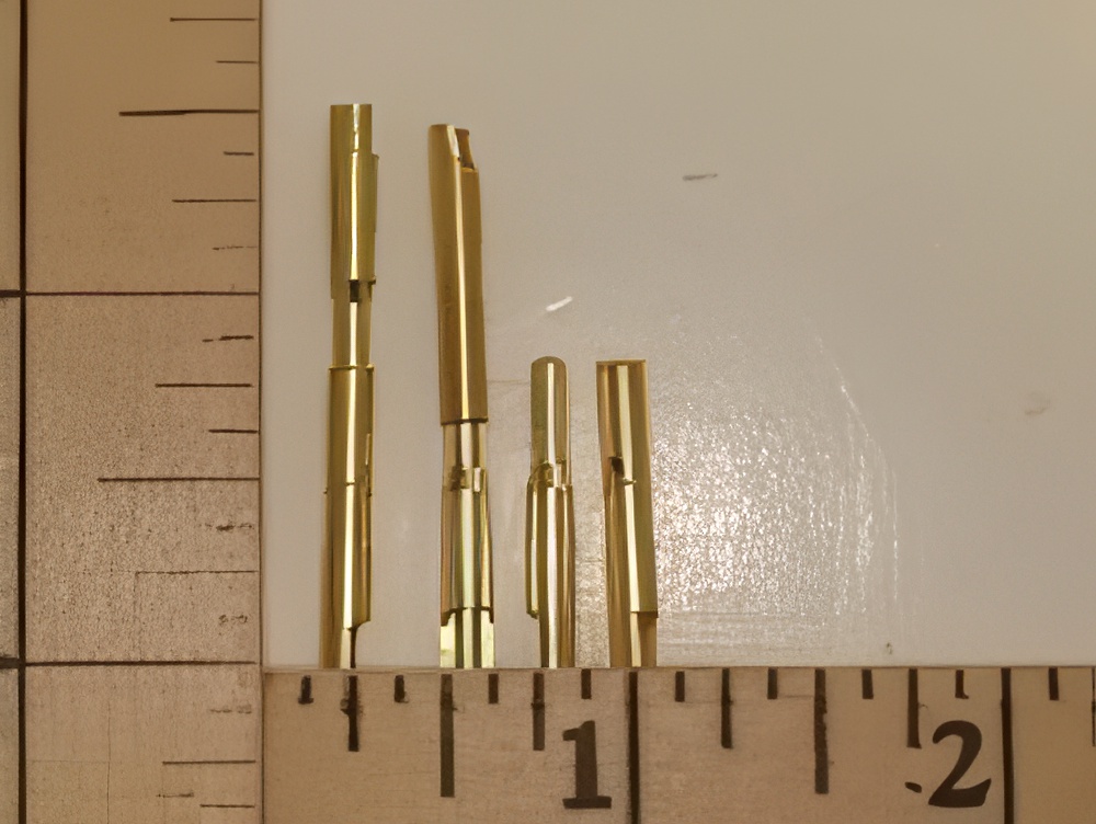 2.5mm Gold Plated Bullet Connector Smooth Pin Set, 3-Pack