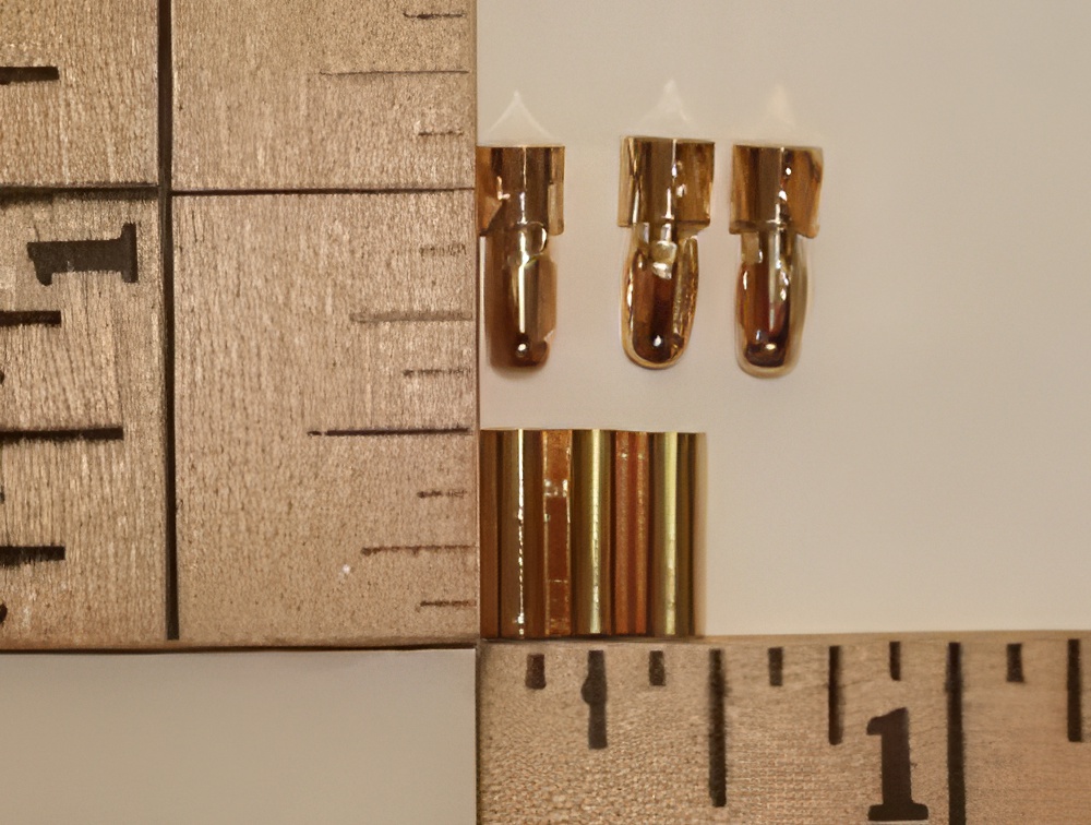 3.5mm Gold Plated Bullet Connector Pin Set, 3-pack