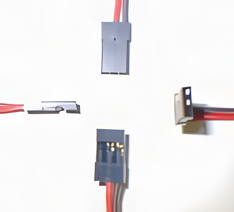 2-Pole/Wire Battery Single End Pigtail Male JR/Hitec/Airtronics Z(new) Style