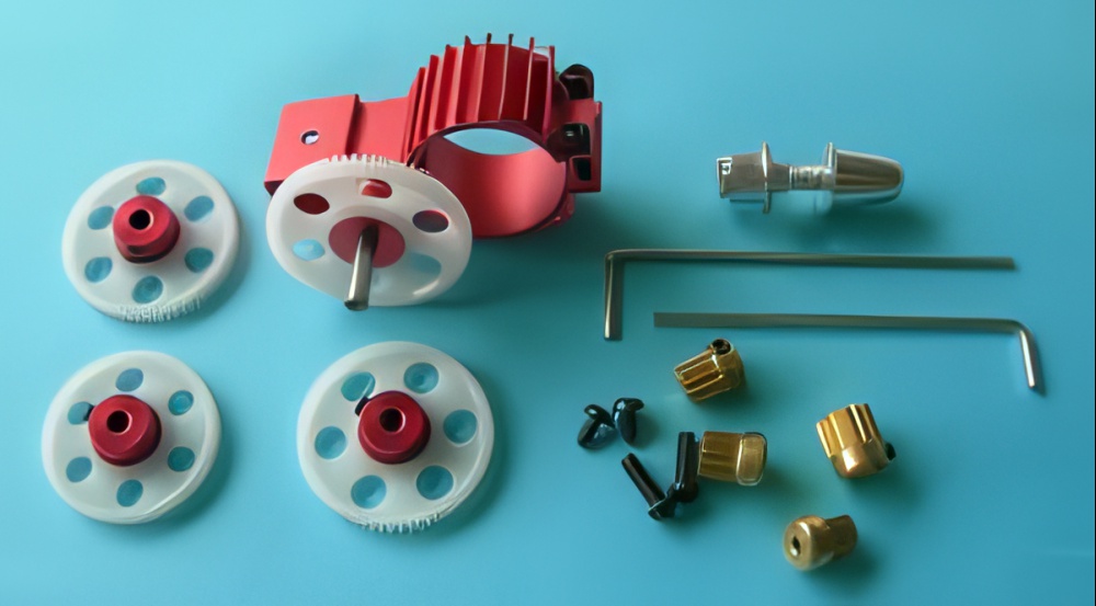 Aluminum #2 Gear Box, Gear Ratio Assortment & Prop Adapter