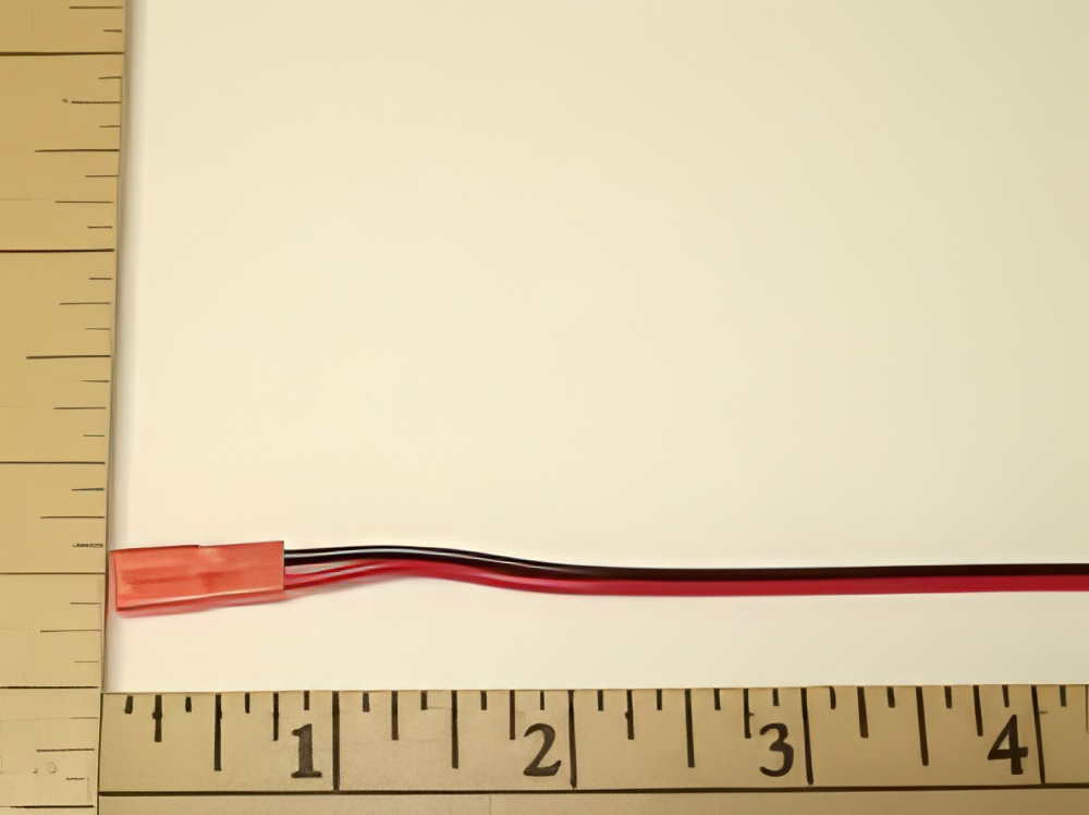 2-Pole/Wire Pigtail Female BEC(Red JST) 6"