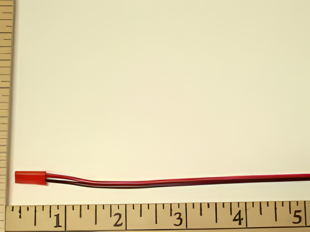 2-Pole/Wire Pigtail Male BEC (Red JST) 6"