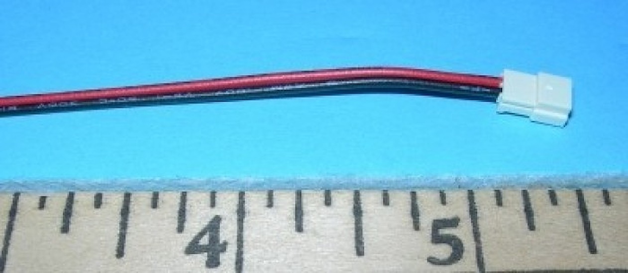 2-Pole/Wire Pigtail w/Female JST Micro White