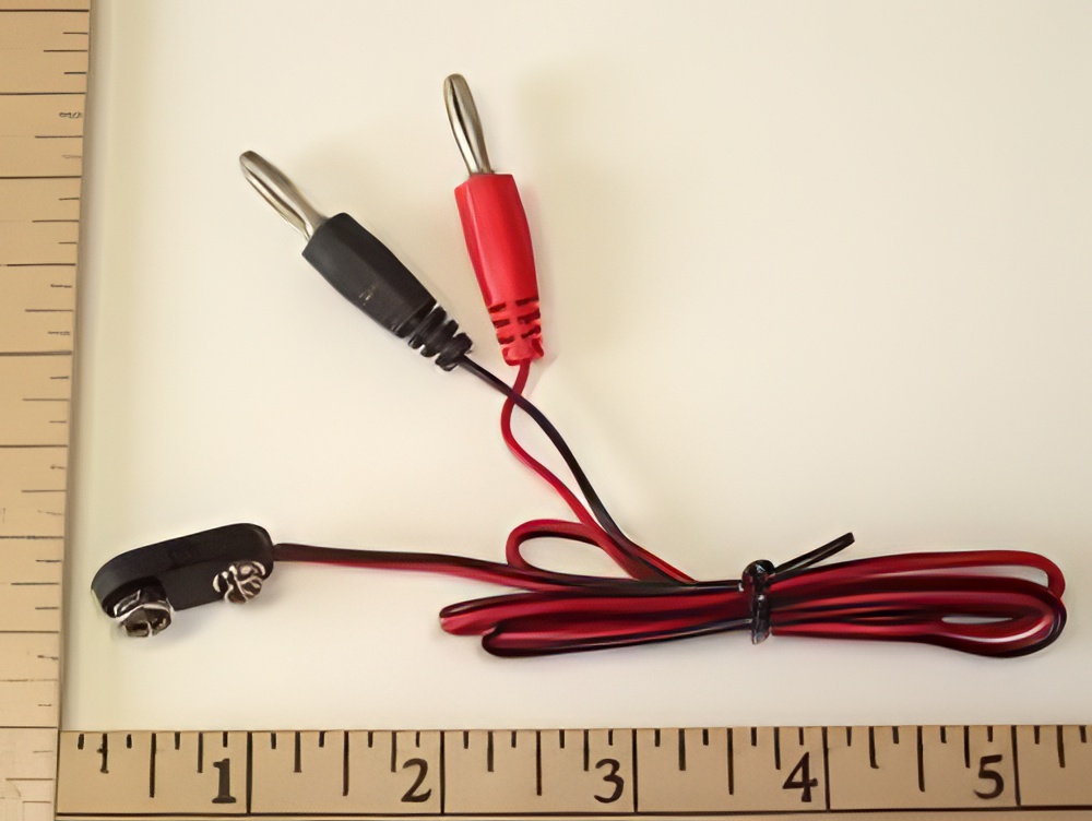 9 Volt Clip 24" Direct Charge Cord