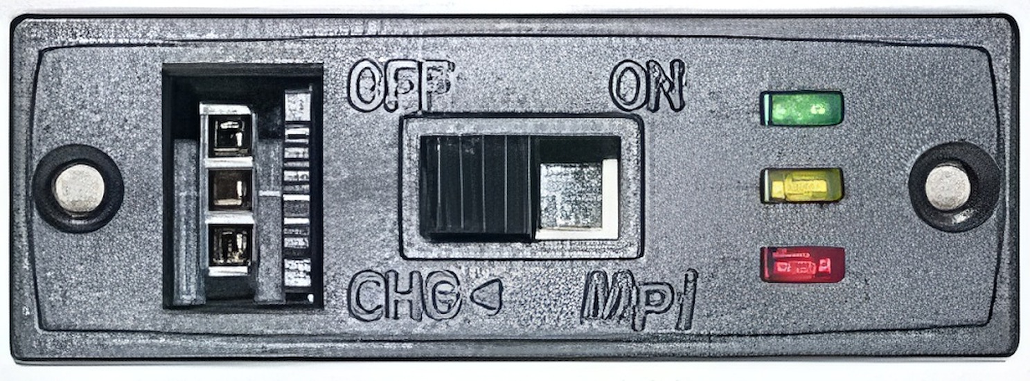MPI Onboard Switch & Harness with 3-LED Voltage Monitor, JR/Spektrum/Universal for 4.8V/6V