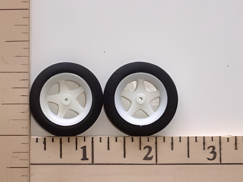 Maxx Products Lite Weight Foam Tire & Spoked Wheel Pair 1.25" Dia.