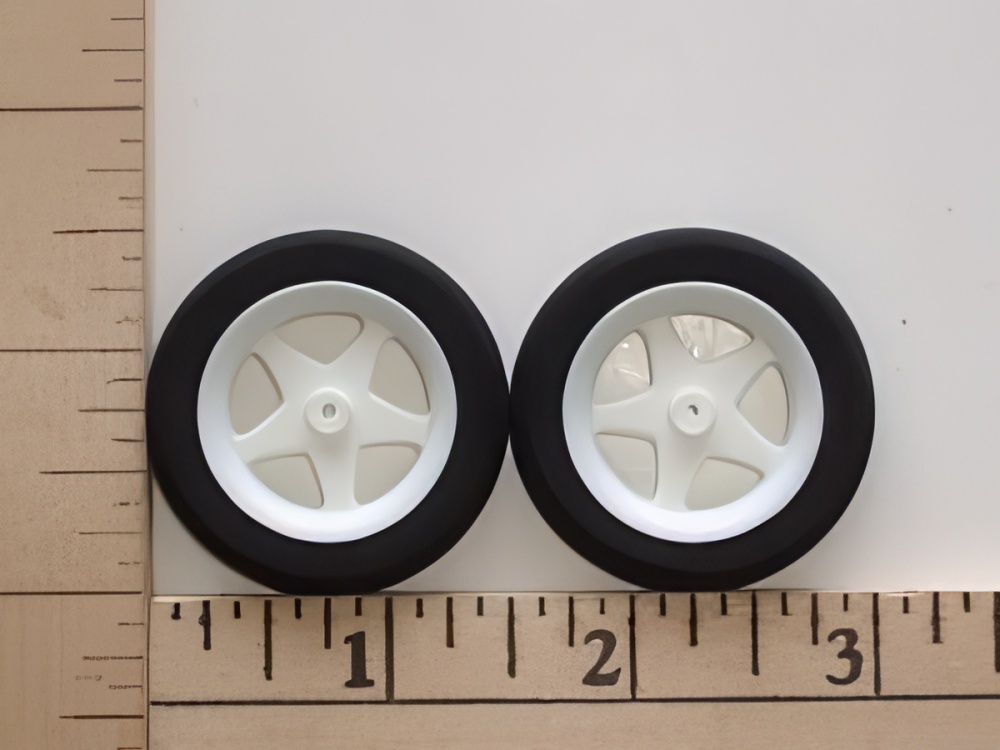 Maxx Products Lite Weight Foam Tire & Spoked Wheel Pair 1.5" Dia.
