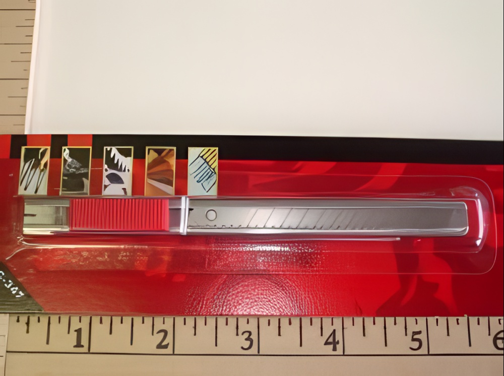PTC Snap Blade Cutter with 2 Extra Blades-Metal Blade Holder.