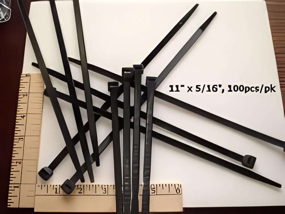 11" x 5/16" 100 Piece Pack Zip Ties