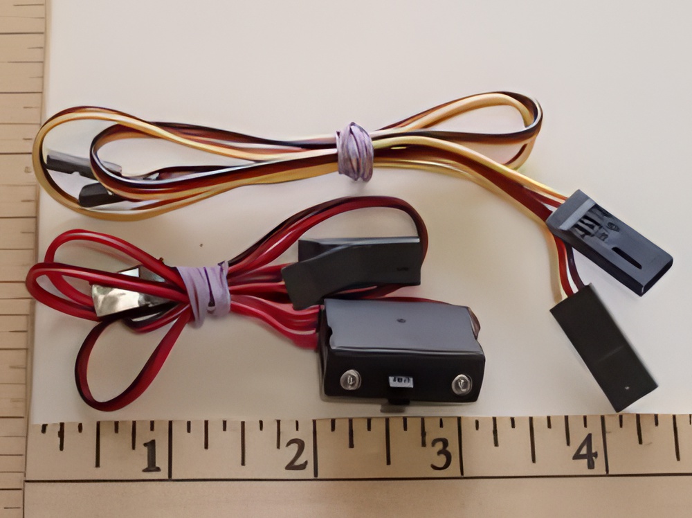 Hitec/JR Switch and 2ea 12" Servo Extensions Bonus Pack