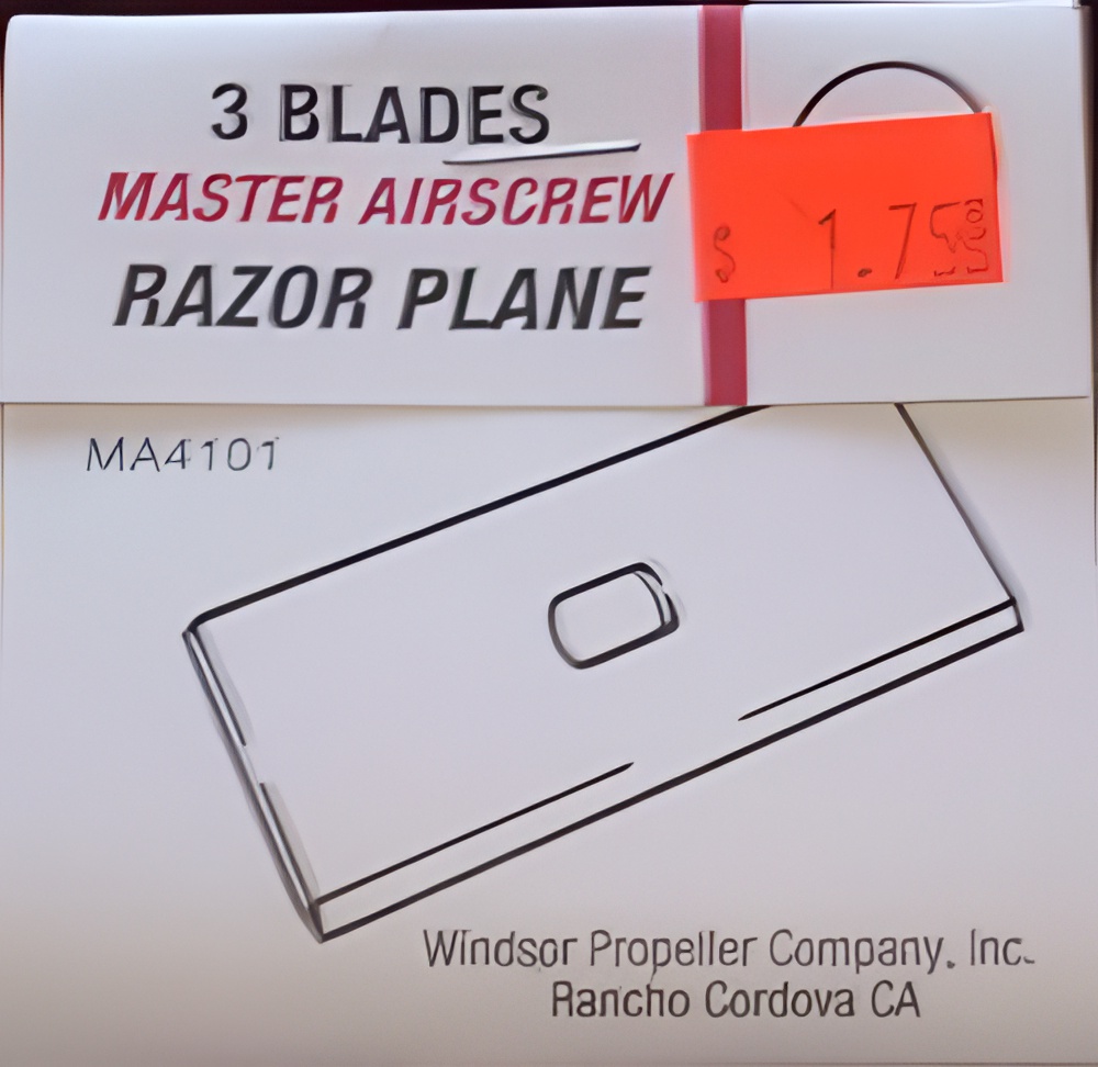 Master Airscrew Razor Plane Spare Blades, 3-Pack