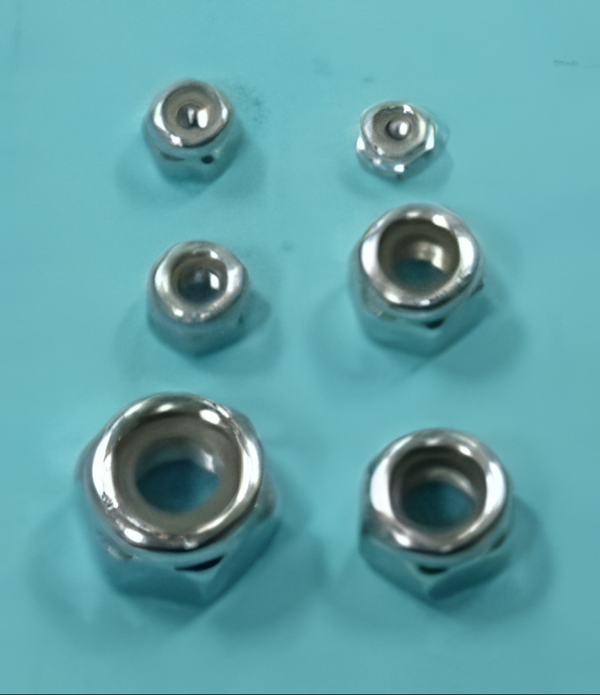 2mm Nylock Plated Alloy Nuts 4 Pack