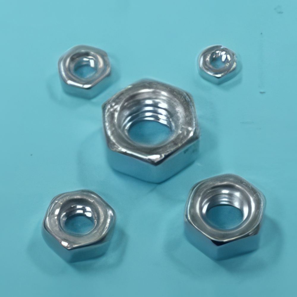 2mm Plated Alloy Nut, Qty 6