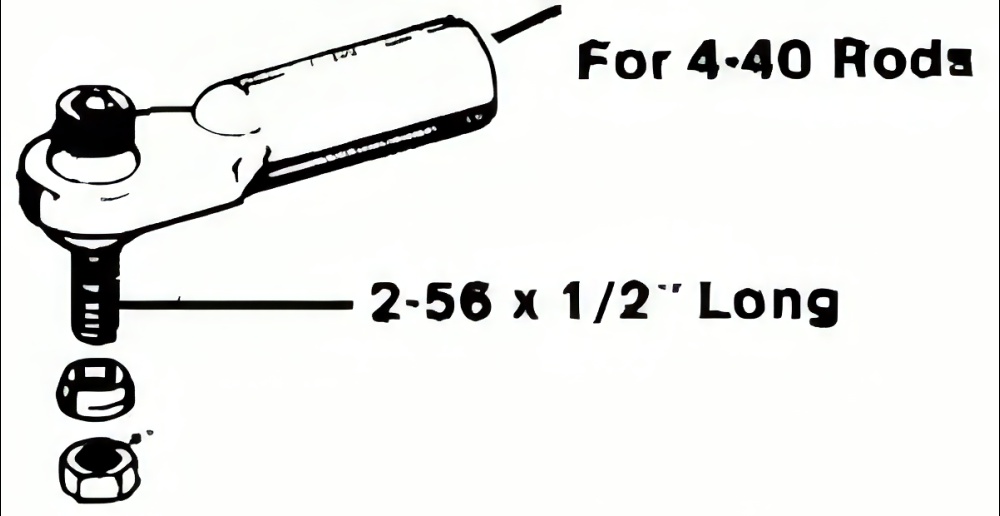 Du-Bro 2-56 Swivel Ball Link for 4-40 Rod