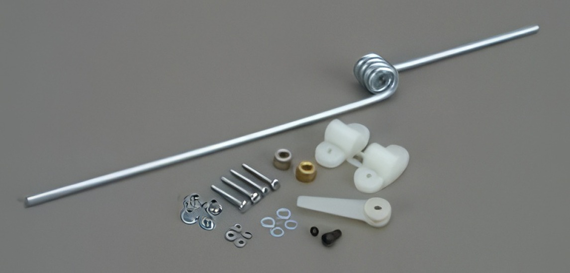 Du-Bro 6-5/8 Inch Straight Nose Gear with 5/32 Inch Wire, Un-Bent Axle