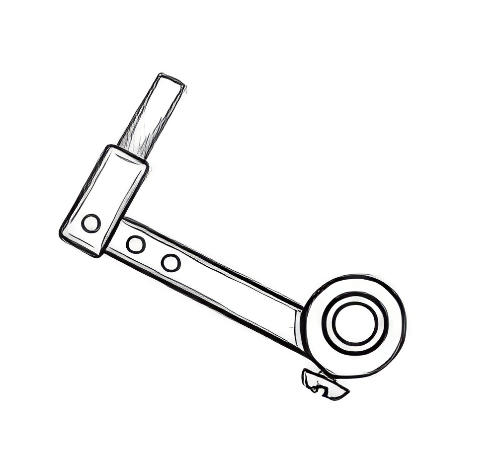 Nose Gear 1/8" Steering Arm, 1 1/4" Long by Sonic Tronics