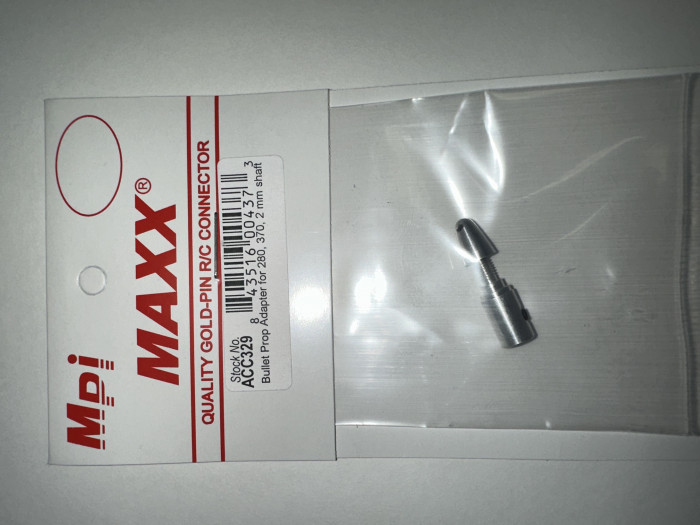 MPI Prop Adapter 2mm Motor Shaft, Boss Style, Set Screw, Bullet Nut
