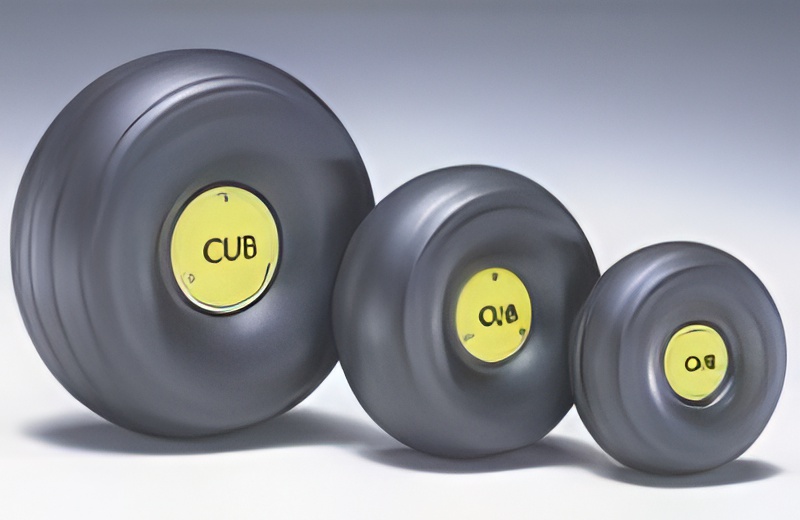 Du-Bro 1/4 Scale Treaded Lightweight J-3 Cub Wheels Pair