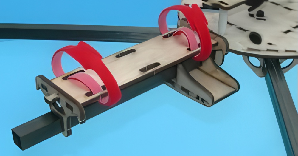 Multi Rotor Battery Tray Mount Kit, Long for 10mm Arms