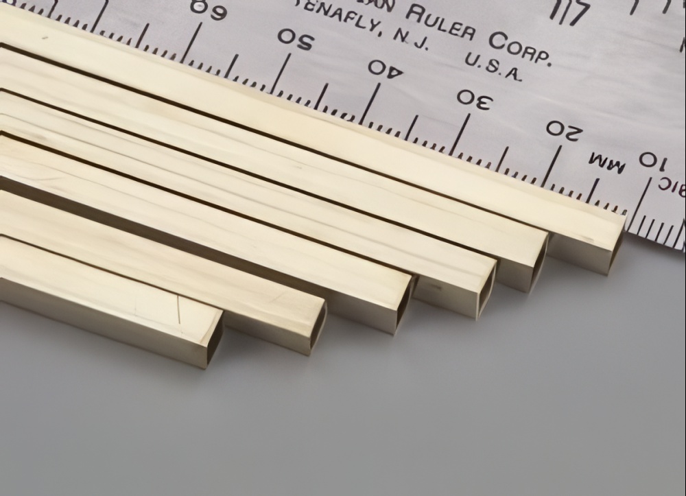 K & S 3/16 x 12 Inch Square Brass Tubing