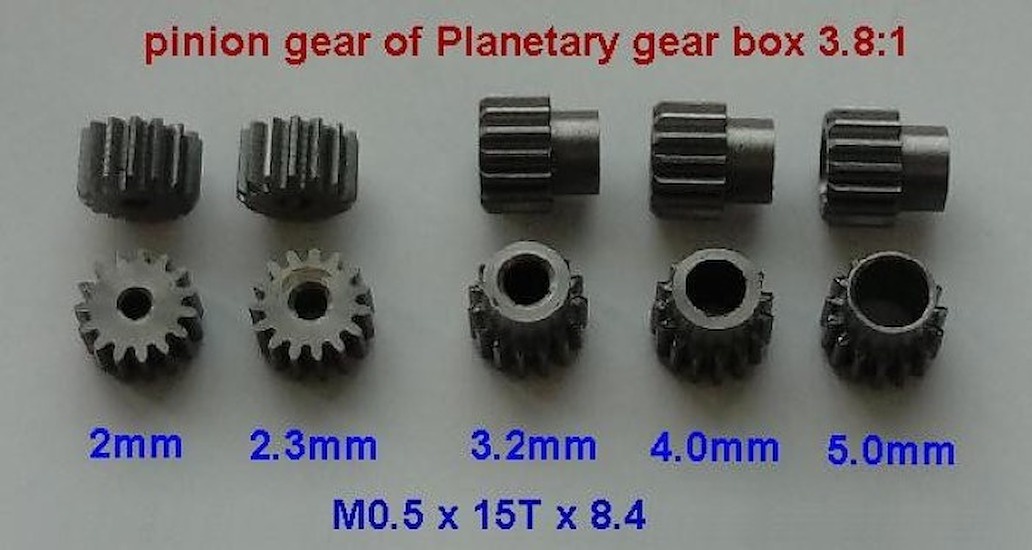 RRC Planetary Gearbox 2mm Press On Pinion