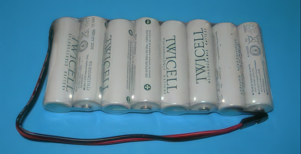 FDK/Sanyo Twicell 1900mah AA NiMH 9.6V 8-Cell TX Flat Pack