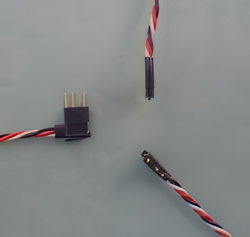 3-Pole/Wire Single End Servo Pigtail/Conn. Male Futaba G Style 