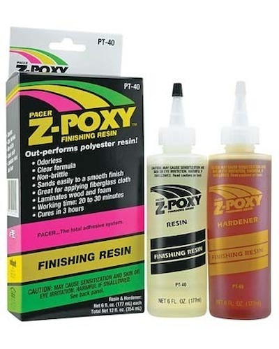 Z-Poxy Finishing Resin 12 ounce set for glassing wood and foam